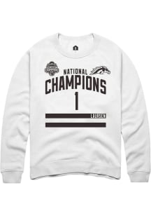 Kirk Laursen Western Michigan Broncos Mens White NIL 2025 National Champions Shirzee Player Crew