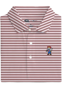 Onward Reserve Nebraska Cornhuskers Mens Red Club House Stripe Short Sleeve Fashion Polo