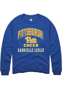 Gabrielle Leslie Pitt Panthers Mens Blue NIL Arch Logo Player Crew