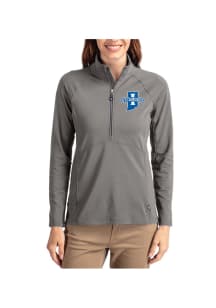 Cutter and Buck Indiana State Sycamores Womens Graphite Adapt Eco Qtr Zip Pullover