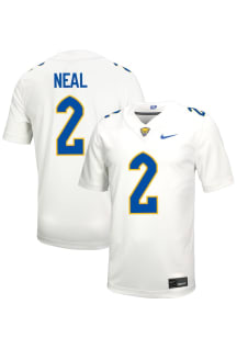 Isaiah Neal   Pitt Panthers White Football NIL Name And Number Football Jersey