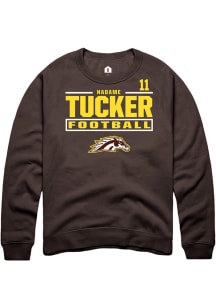 Nadame Tucker Western Michigan Broncos Mens Brown Football NIL Stacked Box Player Crew