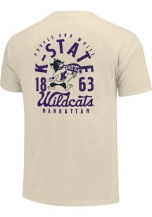 K-State Wildcats Ivory Mascot Overlay Short Sleeve T Shirt