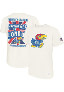 Original Retro Brand Kansas Jayhawks White Wembley Stadium Union Jack Classic Short Sleeve T Shirt