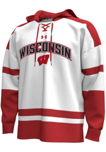 Under Armour Wisconsin Badgers Mens White Team Name Fashion Hood