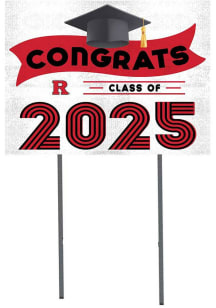 Rutgers Scarlet Knights KH Sports Fan 18x24 Yard Sign with Stakes Class of 2025 Yard Sign - White