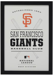 San Francisco Giants Framed Team Logo Wall Sign - White