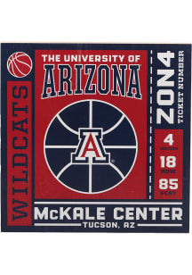 Arizona Wildcats Ticket Wood Wall Sign - Red
