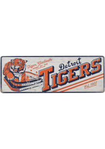 Detroit Tigers Wood Wall Sign - Orange
