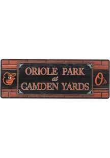 Baltimore Orioles Wood Wall Sign - Black
