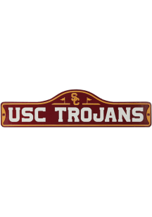 USC Trojans Metal Street Sign - Red