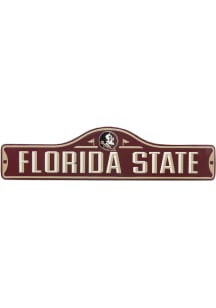 Florida State Seminoles Metal Street Sign - Red