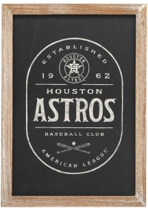 Houston Astros Club Framed Wood Wall Sign - Black