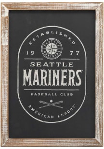 Seattle Mariners Club Framed Wood Wall Sign - Black