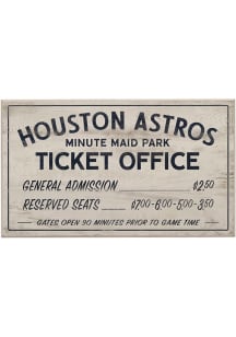 Houston Astros Vintage Ticket Office Wall Sign - White