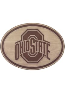 Ohio State Buckeyes Logo Wood Wall Sign - Brown