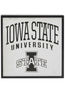 Iowa State Cyclones Deep Wood Block Sign - Black