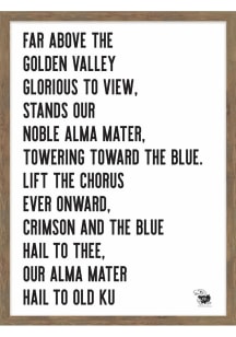 Kansas Jayhawks 18x124 Alma Mater Wood Sign - White