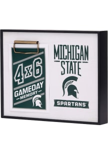 Michigan State Spartans 10x8 Wood Photo Clip Picture Frame - White