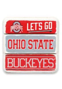 Ohio State Buckeyes Wood Plank Magnet