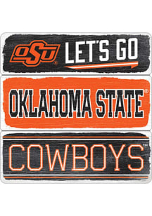 Oklahoma State Cowboys Wood Plank Magnet