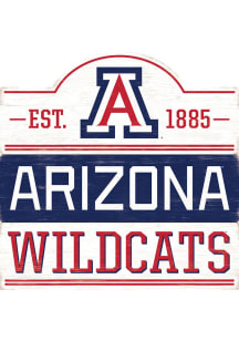 Arizona Wildcats 14x14 Bump Planked Wood Sign - Blue
