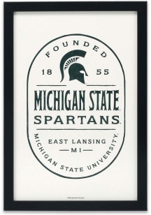 Michigan State Spartans 11x16 Framed Wood Picture Frame - Green