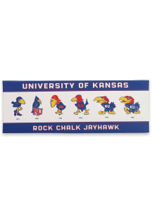 Kansas Jayhawks Mascot Evolution Sign - Blue