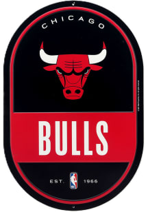 Chicago Bulls Pill Sign - Red