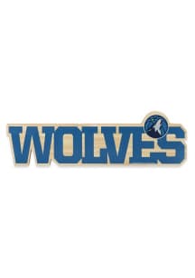 Minnesota Timberwolves Chunky Wood Sign - Blue