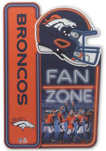 Denver Broncos X-Metal Sign - Navy Blue