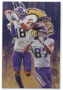 Minnesota Vikings Canvas Design Wall Art - Purple