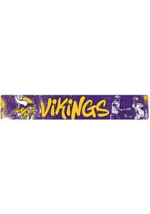 Minnesota Vikings 21x3.5 X-Metal Graffiti Sign - Purple