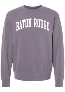 Summit Sportswear Baton Rouge Mens Purple Wordmark Long Sleeve Crew Sweatshirt
