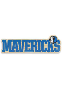 Dallas Mavericks Wood Logo Sign - Blue