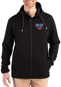 Cutter and Buck SMU Mustangs Mens Black Epic Comfort Full Zip Light Weight Jacket