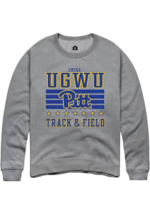 Emeka Ugwu Pitt Panthers Mens Grey NIL Striped Player Crew