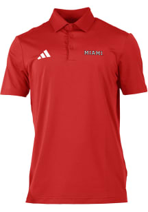 Adidas Miami RedHawks Mens Red Ultimate365 Short Sleeve Polo