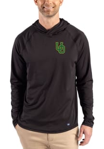 Cutter and Buck Oregon Ducks Mens Black Prospect Eco Long Sleeve Hoodie