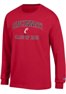 Champion Cincinnati Bearcats Red Font Class of 2026 Jersey Long Sleeve T Shirt