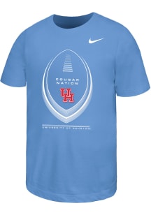 Nike Houston Cougars Youth Light Blue Houston Blue Short Sleeve T-Shirt