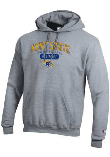 Champion Kent State Golden Flashes Mens Grey Pill Box Alumni Powerblend Long Sleeve Hoodie