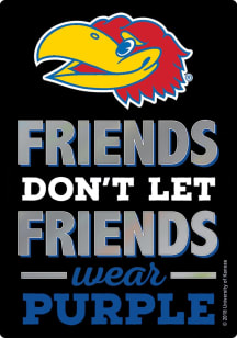Kansas Jayhawks Friends Dont Let Friends Magnet