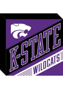 K-State Wildcats Wood Block Sign - Purple