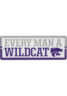 K-State Wildcats Every  Man Wood Sign - Purple