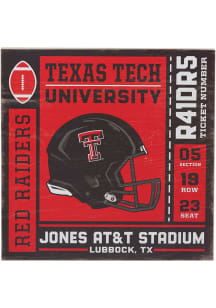 Texas Tech Red Raiders Deep Wood Block Sign - Red