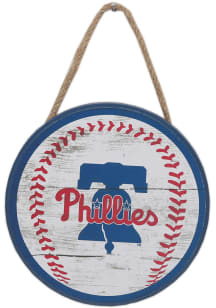 Philadelphia Phillies Hanging Wood Sign - Red