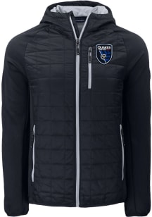 Cutter and Buck San Jose Earthquakes Mens Black Rainier PrimaLoft Hybrid Medium Weight Jacket