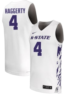 Pj Haggerty  Nike K-State Wildcats White NIL Name And Number Jersey