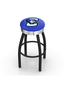 Creighton Bluejays 3 Ring Chrome Seat Pub Stool - Black